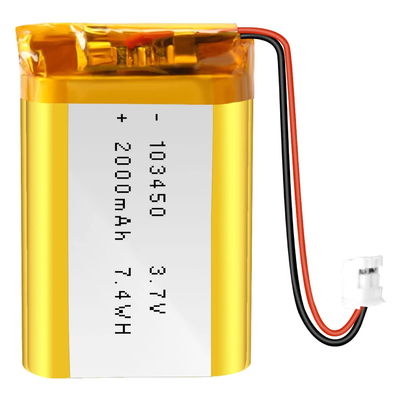 NCM 充電式リチウム イオン バッテリー 3.7v 2000mah / リチウム イオン バッテリー コネクタ JST