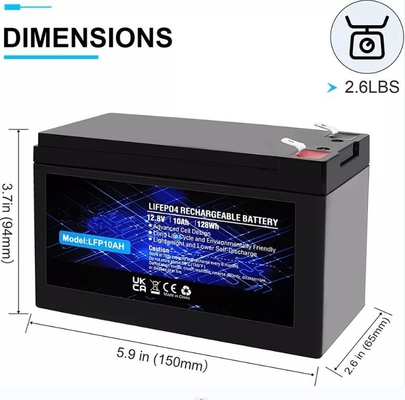 LiFePO4 充電式電池で造られる 12.8V 10Ah リン酸リチウム電池