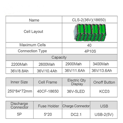 OEM 筋膜銃バッテリー 24V 2600Mah 電動自転車の取り外し可能なバッテリー