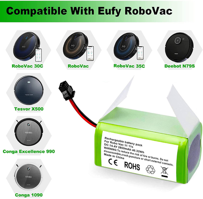 RoboVac 掃除機リチウム電池 11S 15C 15T 14.4V 2800mAh リチウム イオン電池