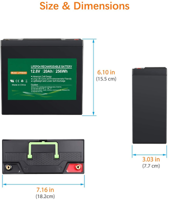 NCM 12v 20AH LiFePO4 バッテリー パック 12.8V リチウム イオン ディープ サイクル バッテリー ソーラー