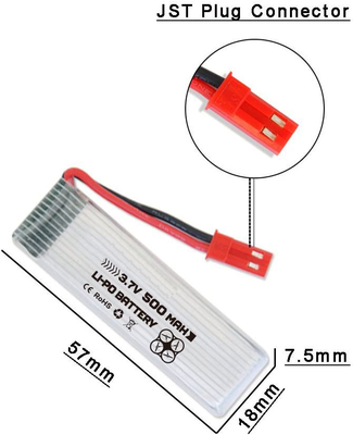 NCM 充電式リチウム イオン ポリマー バッテリー パック 3.7V 500mAh リポ バッテリー