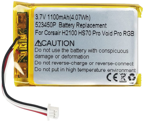 3.7V 1100mah Corsair Void Pro / Corsair Void バッテリー交換 523450P