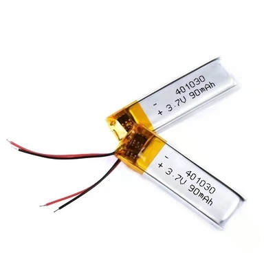 401030 充電式リチウム ポリマー バッテリー 0.09A 90mAh BT ヘッドセット バッテリー