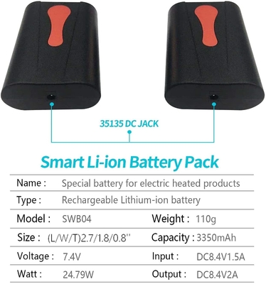 8Ah 携帯用李イオン電池 3350mAh 7.4v スマートなリチウム電池のパック