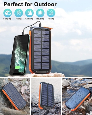 リアル ポータブル ハンド クランク ソーラー パワー バンク ステーション 26800mAh NCM