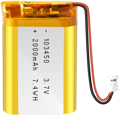 NCM 充電式リチウム イオン バッテリー 3.7v 2000mah / リチウム イオン バッテリー コネクタ JST